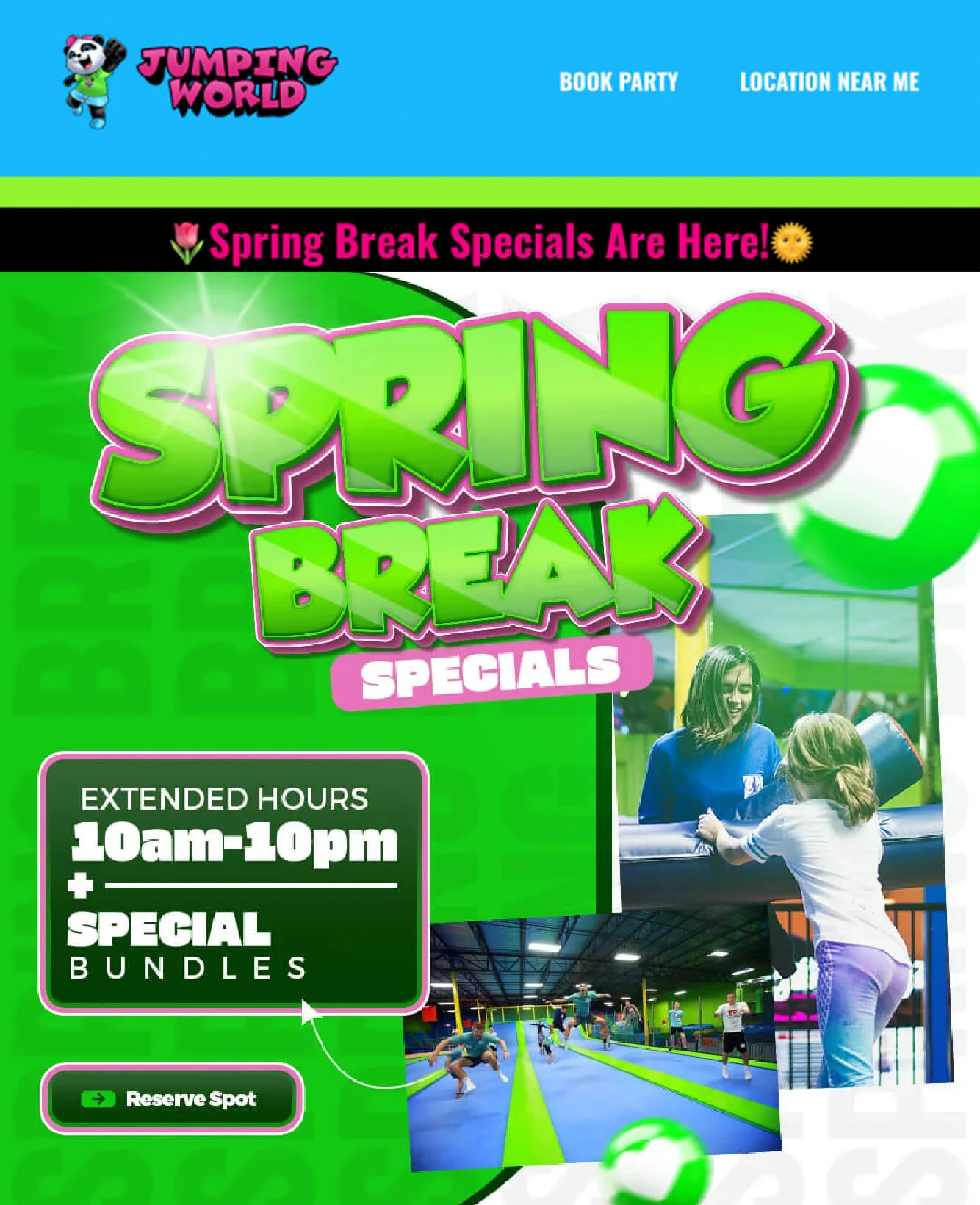 Spring Break Specials Email Marketing